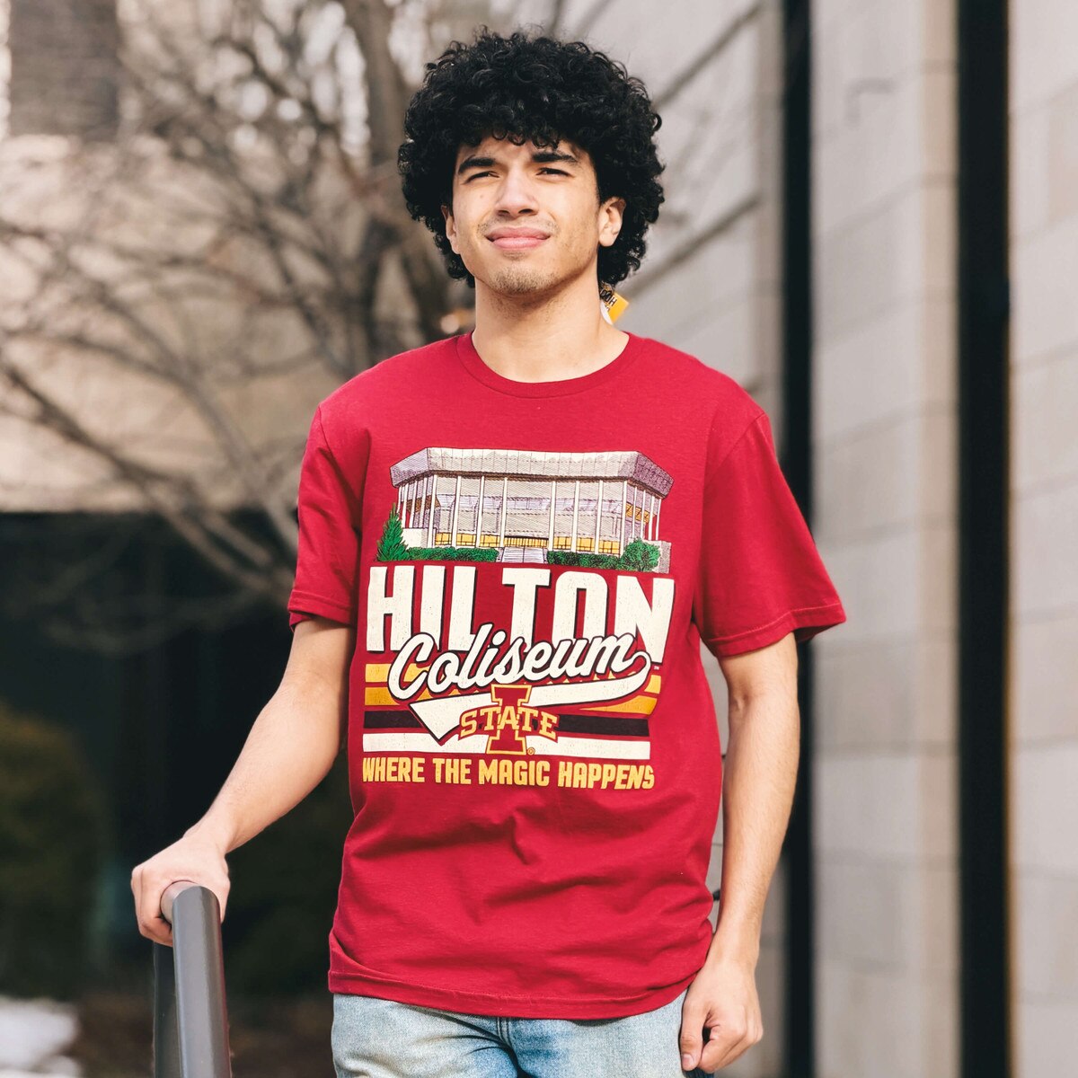 College House Cardinal I-State Hilton Coliseum T-Shirt